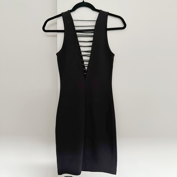 H&M Contour Criss Cross Black Mini Dress Size XS - Picture 1 of 1